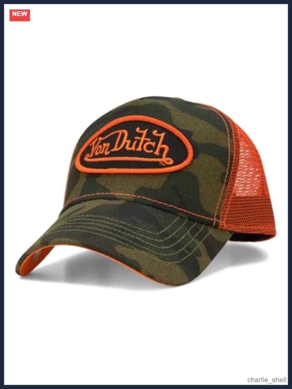 Von Dutch Monogram Trucker Cap Mesh Back Snapback